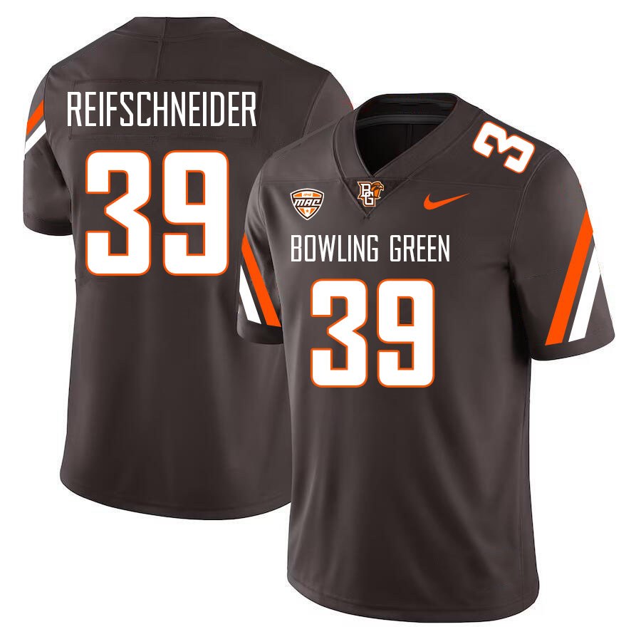 Bowling Green Falcons #39 Henry Reifschneider College Football Jerseys Stitched-Brown